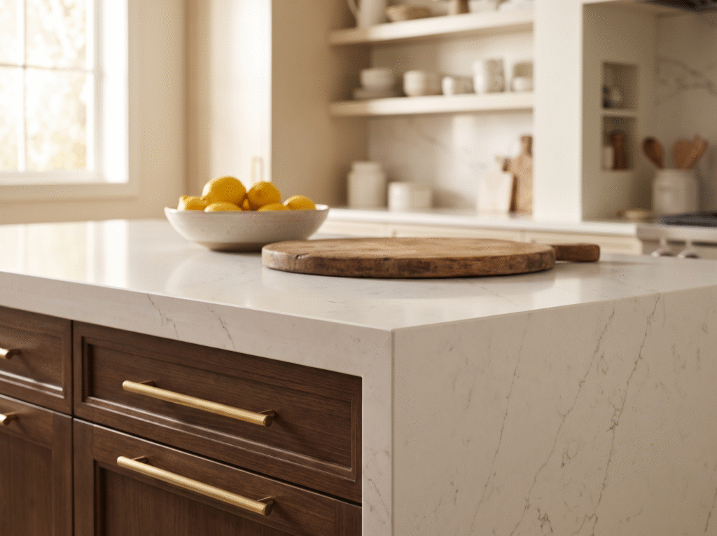 kitchen countertop and cabinetry detail in Orlando Florida home